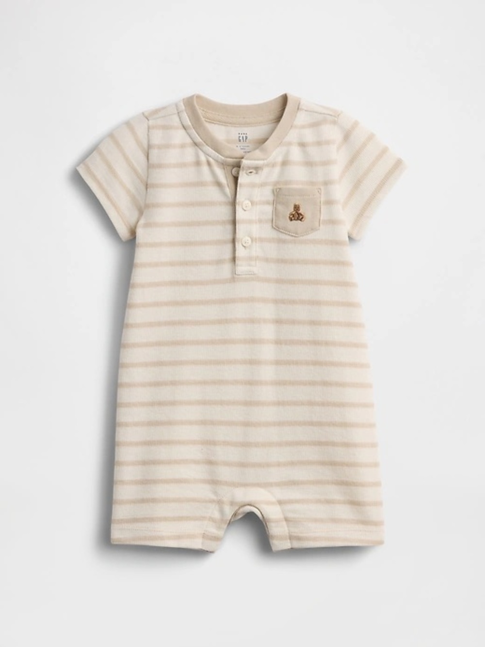 Henley short one piece